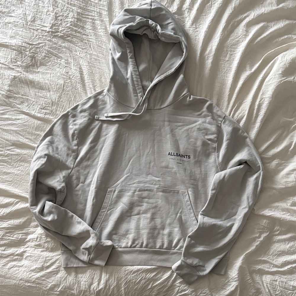 All Saints Light Grey Hoodie